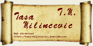 Tasa Milinčević vizit kartica